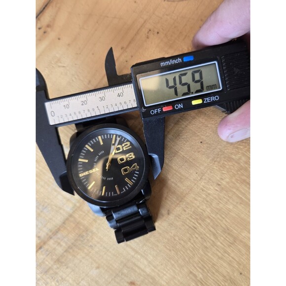 Diesel DZ-1566 Men's 46mm Black Steel Watch. 6.75" Band - Picture 7 of 8